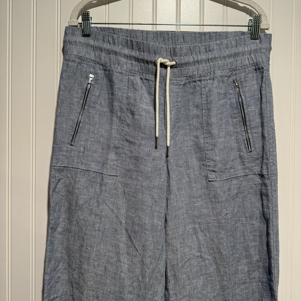 Athleta Cabo Linen Wide Leg Pants Size 8 - Picture 3 of 6
